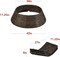 Natural Water Hyacinth Christmas Tree Collar Braided Design with Cord Cut Out and Easy Assembly